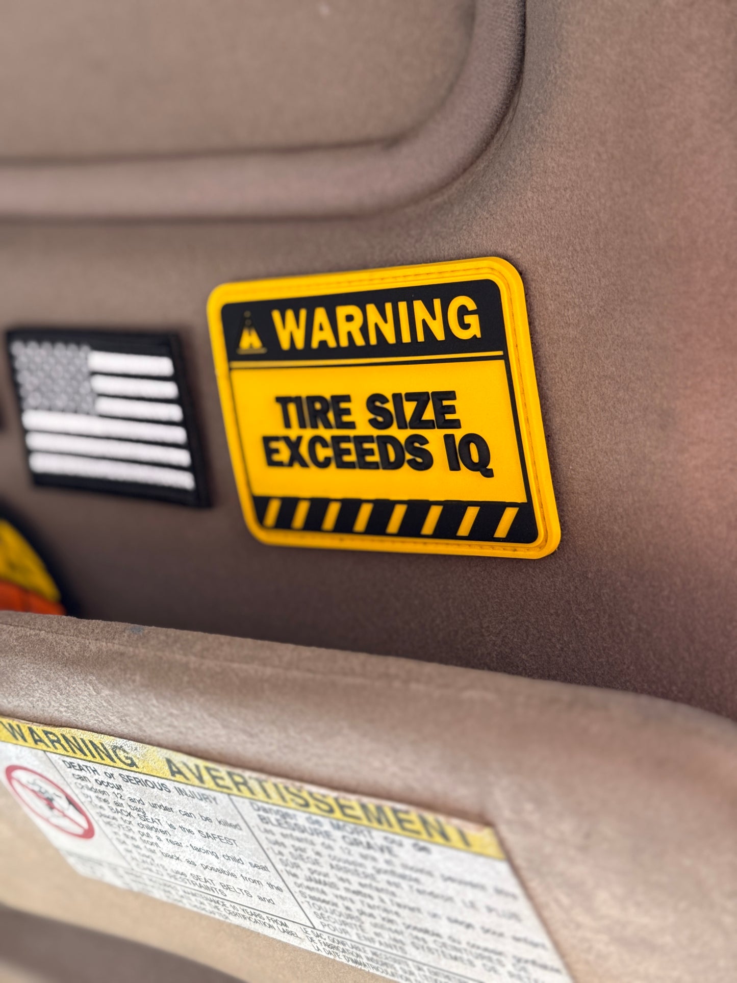 Tire Size Exceeds IQ Patch
