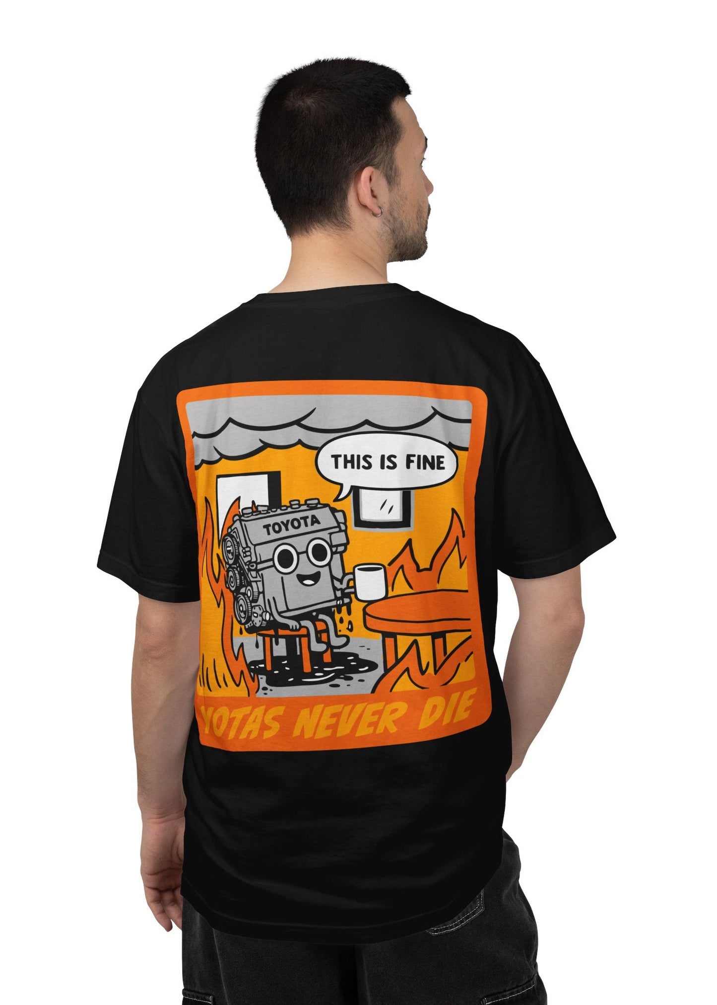 This Is Fine Shirt Large Rear Print