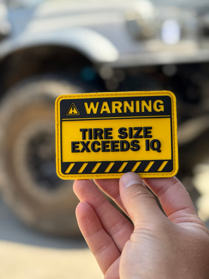 Tire Size Exceeds IQ Patch