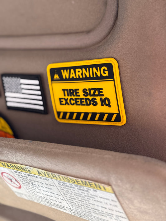 Tire Size Exceeds IQ Patch