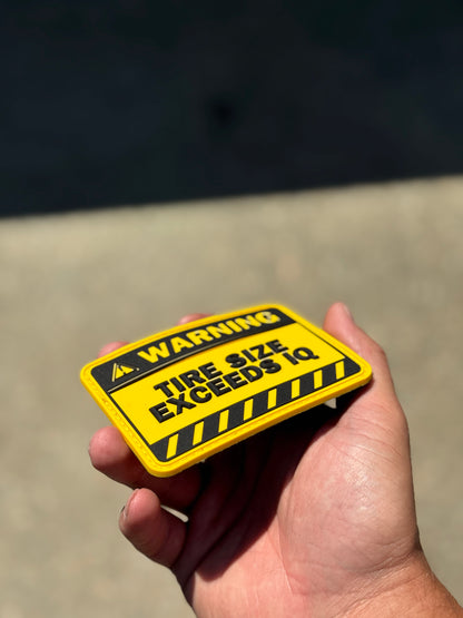 Tire Size Exceeds IQ Patch